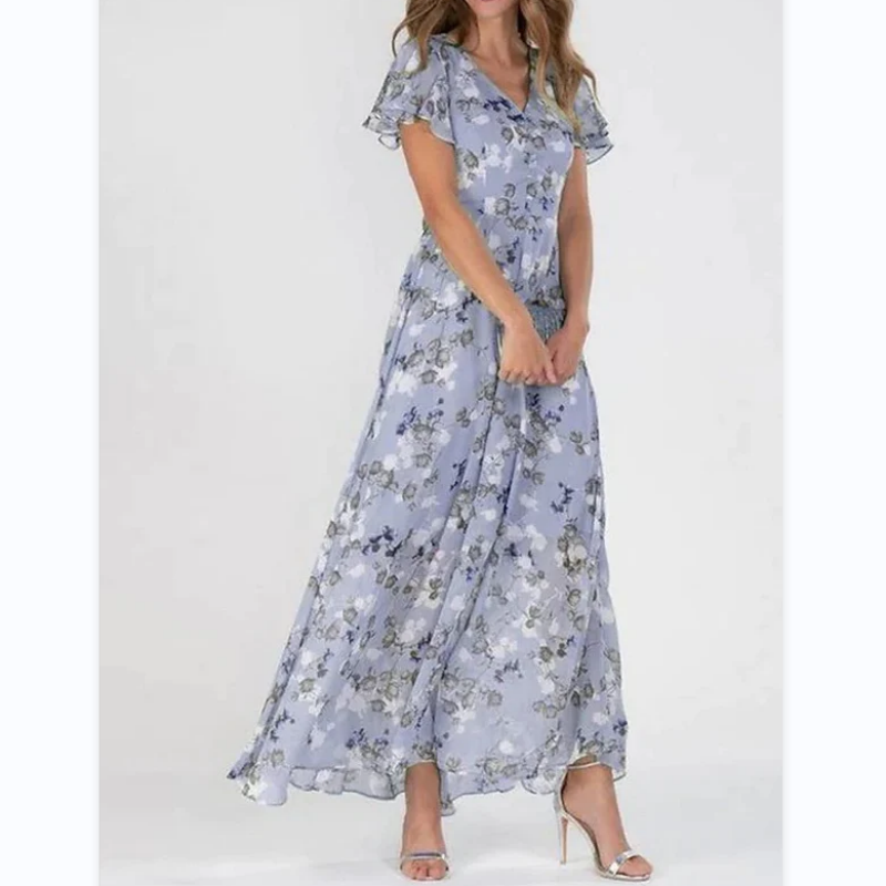 Drune | Elegantes Blumen-Maxikleid für Frauen