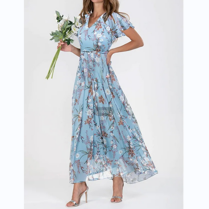 Drune | Elegantes Blumen-Maxikleid für Frauen