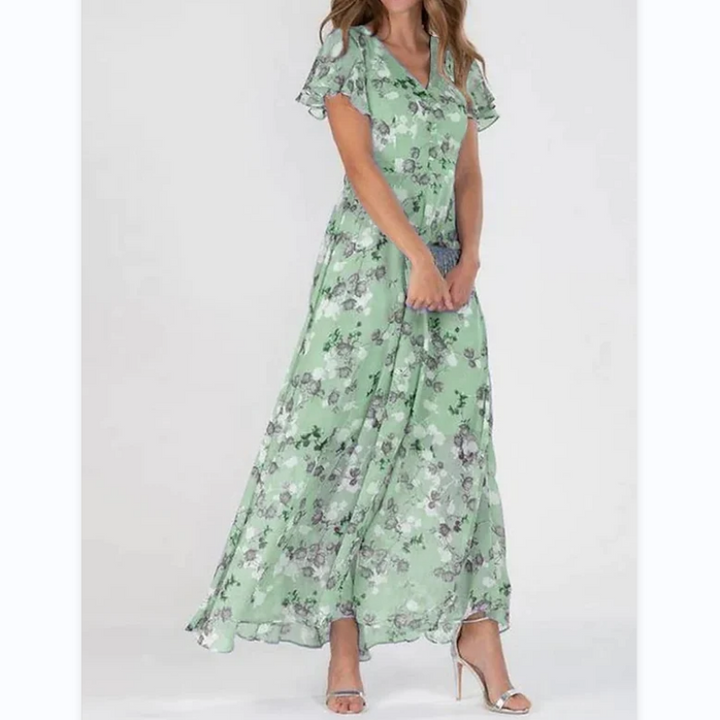 Drune | Elegantes Blumen-Maxikleid für Frauen