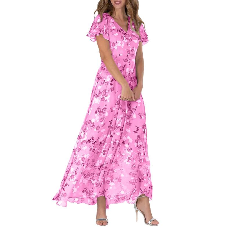 Drune | Elegantes Blumen-Maxikleid für Frauen