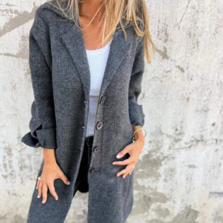 Drune | Einfarbige Mid Length Jacke für Frauen