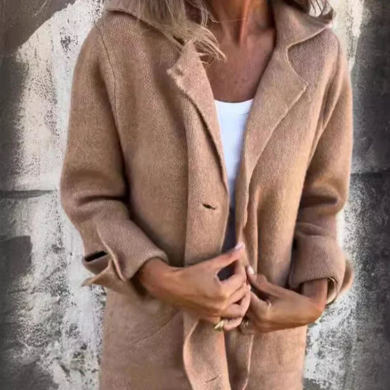 Drune | Bequeme Mittellange Jacke mit Hochgeschlagenen Ärmel