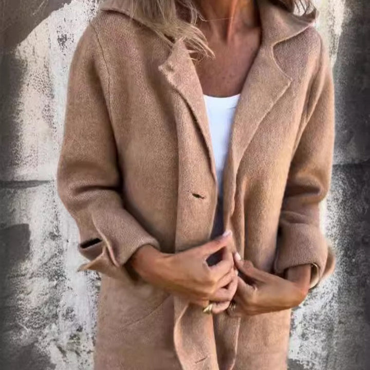 Drune | Einfarbige Mid Length Jacke für Frauen