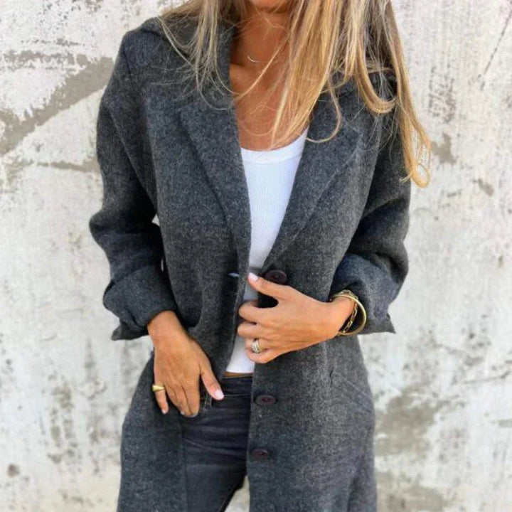 Drune | Bequeme Mittellange Jacke mit Hochgeschlagenen Ärmel