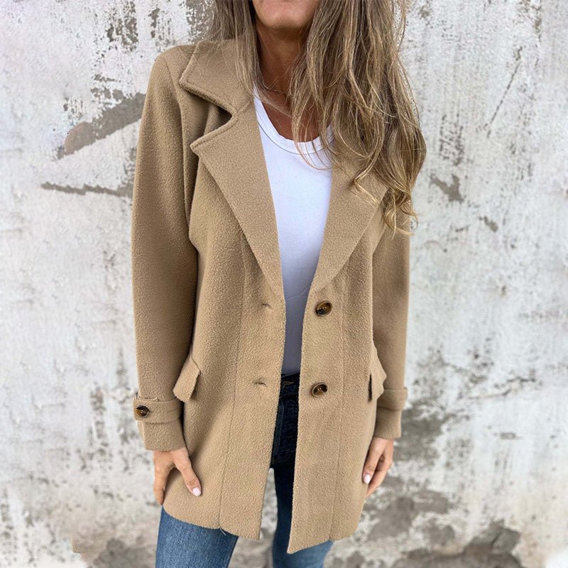 Drune | Wolle-Blend Blazer Mantel - Relaxed Fit - Minimalistisch Schick - Herbst & Winter Schicht