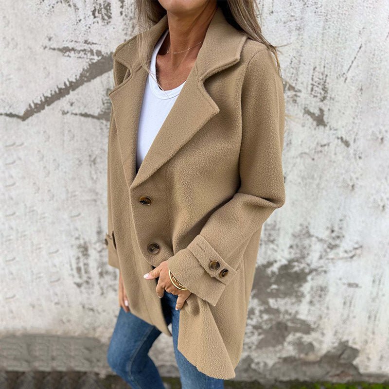 Drune | Wolle-Blend Blazer Mantel - Relaxed Fit - Minimalistisch Schick - Herbst & Winter Schicht