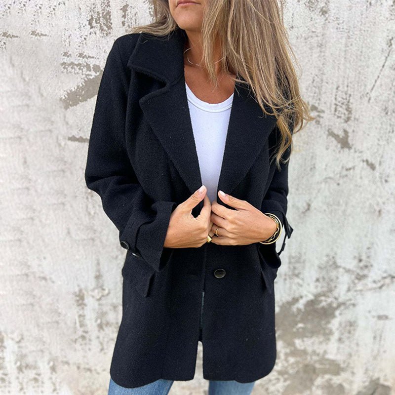 Drune | Wolle-Blend Blazer Mantel - Relaxed Fit - Minimalistisch Schick - Herbst & Winter Schicht