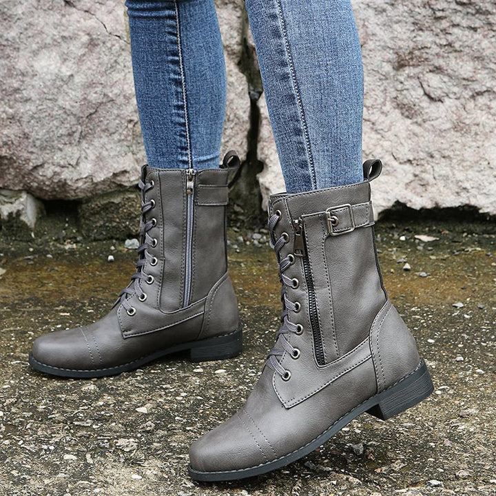 Drune | Orthopädische Stiefeletten mit seitlichem Reißverschluss