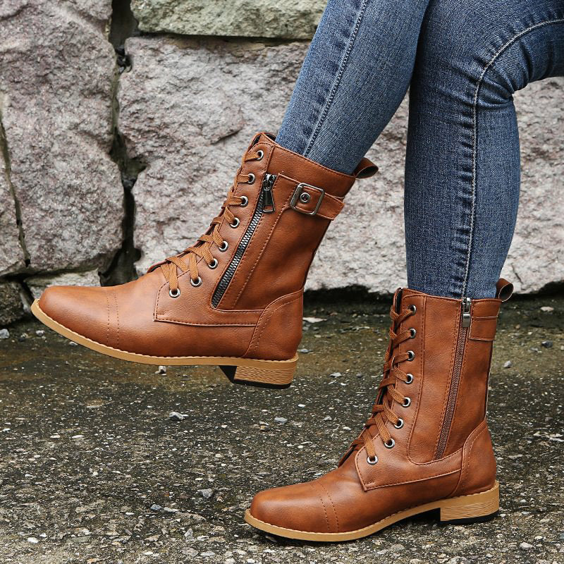 Drune | Orthopädische Stiefeletten mit seitlichem Reißverschluss