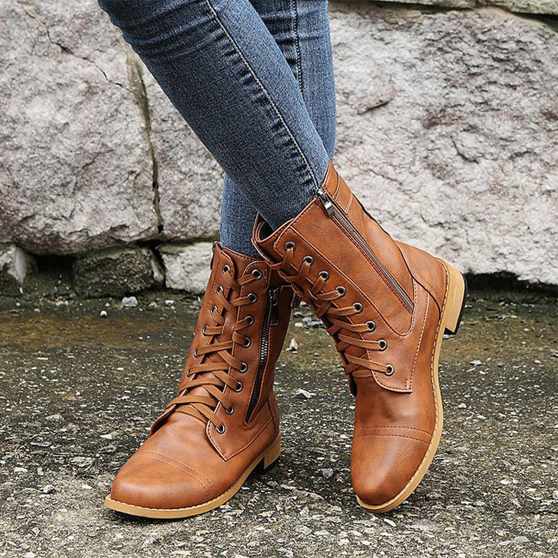 Drune | Orthopädische Stiefeletten mit seitlichem Reißverschluss