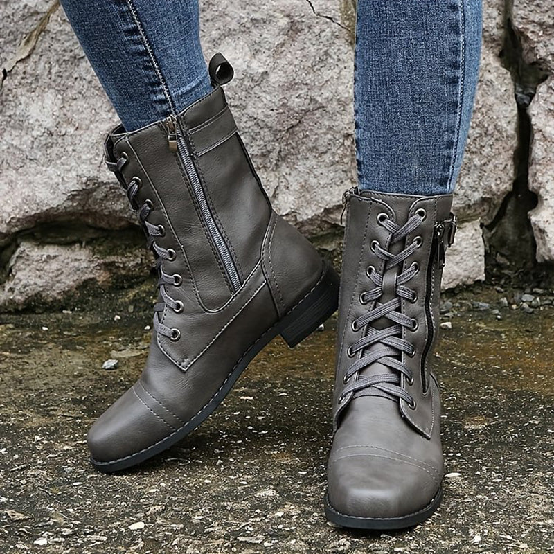 Drune | Orthopädische Stiefeletten mit seitlichem Reißverschluss