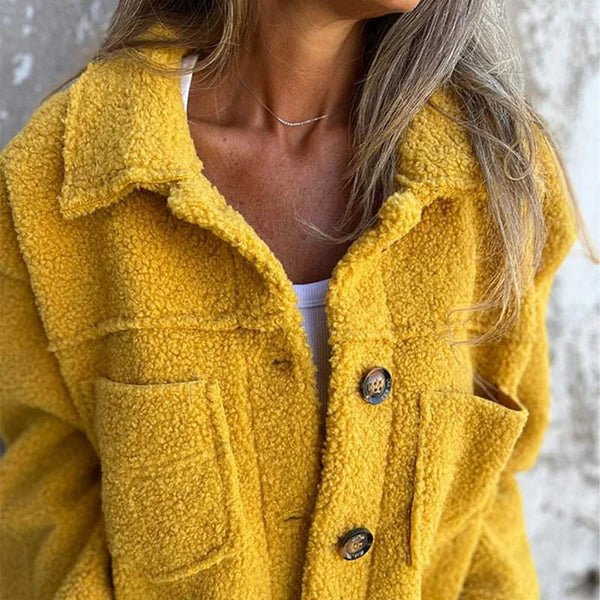Drune | Button-Up Sherpa Jacke - Weich und Warm - Übergröße - Freizeitkleidung