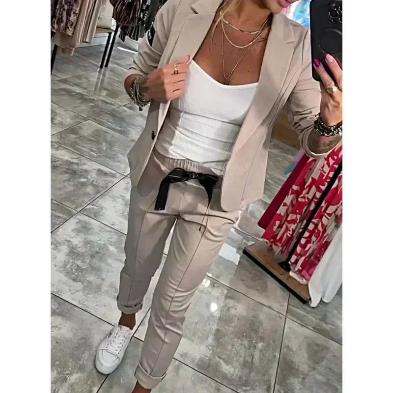 Drune | 2-Teiliges Set Bestehend Aus Einem Lässigen Blazer und Einer Hose