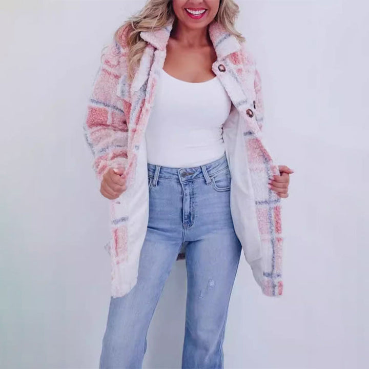 Drune | Karierte Teddyjacke für Damen