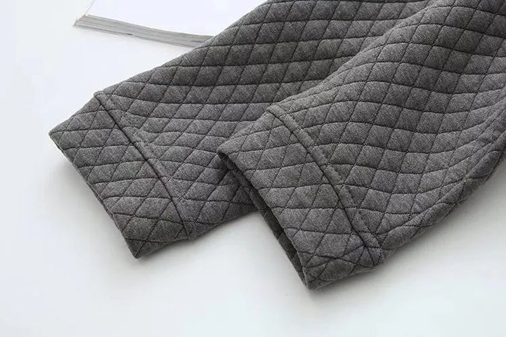 Drune | Frühling Übergröße Karierte Strickjacke
