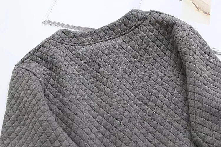 Drune | Frühling Übergröße Karierte Strickjacke