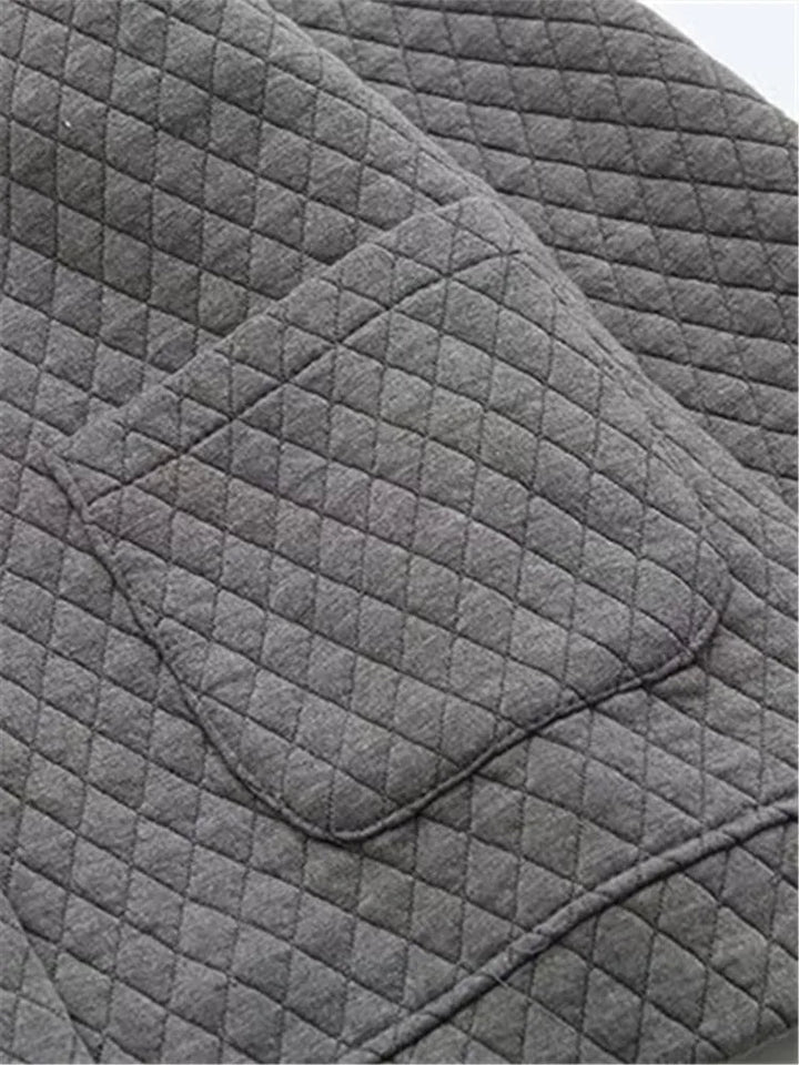 Drune | Frühling Übergröße Karierte Strickjacke