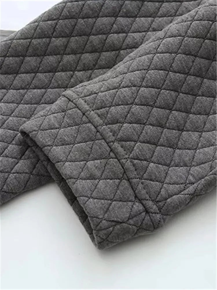 Drune | Frühling Übergröße Karierte Strickjacke