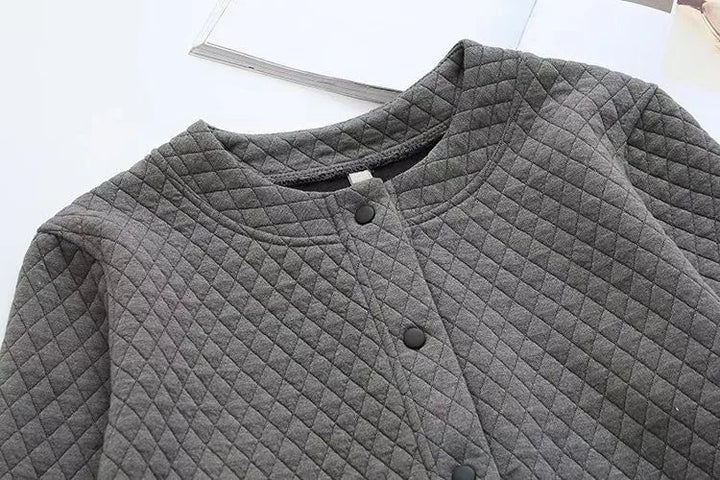 Drune | Frühling Übergröße Karierte Strickjacke