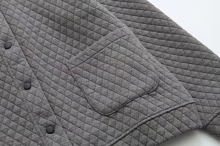 Drune | Frühling Übergröße Karierte Strickjacke