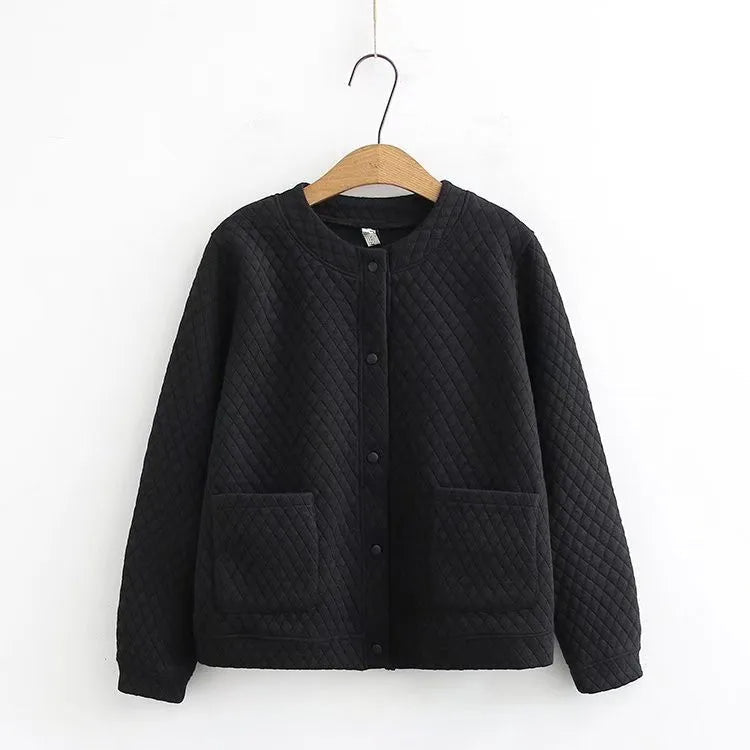 Drune | Frühling Übergröße Karierte Strickjacke