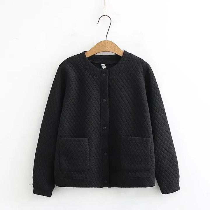 Drune | Frühling Übergröße Karierte Strickjacke
