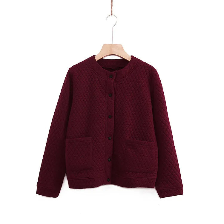 Drune | Frühling Übergröße Karierte Strickjacke