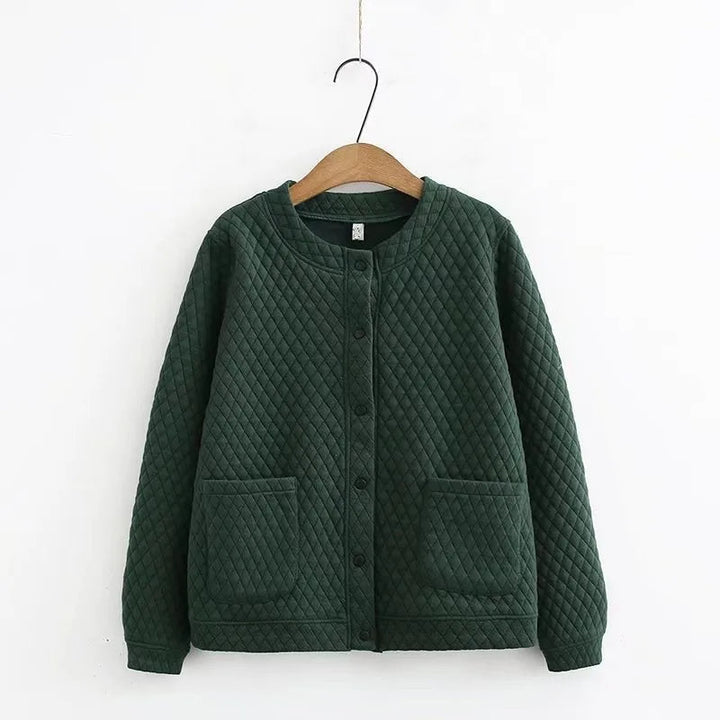 Drune | Frühling Übergröße Karierte Strickjacke