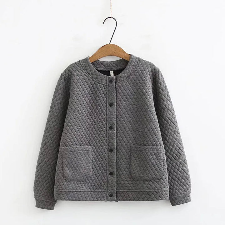 Drune | Frühling Übergröße Karierte Strickjacke