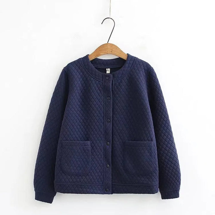 Drune | Frühling Übergröße Karierte Strickjacke