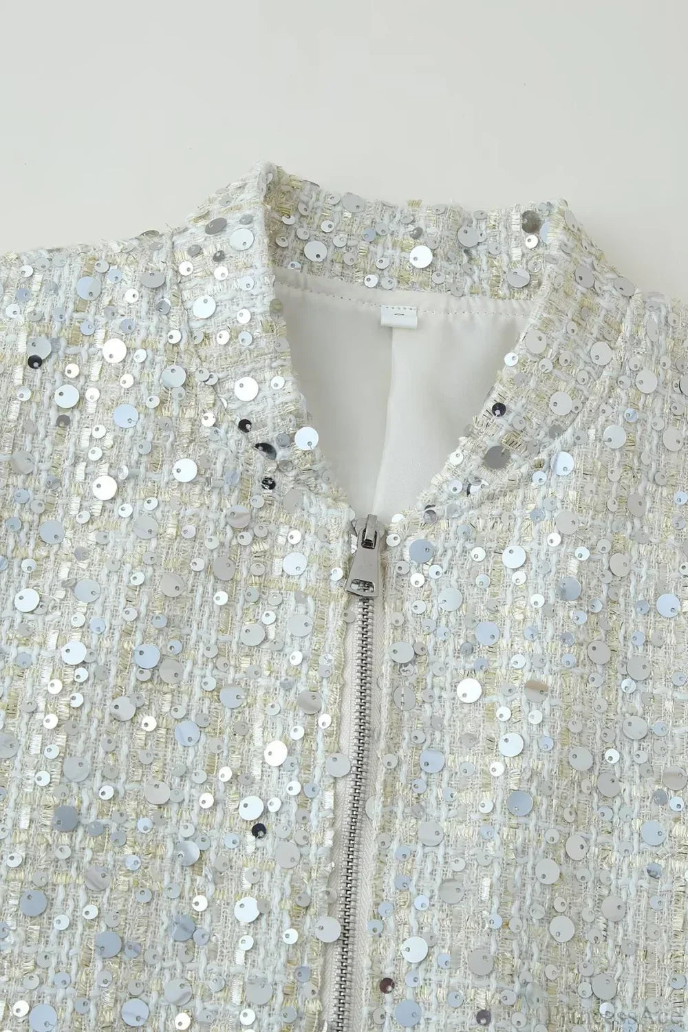 Drune | Kragen Pailletten Langarmjacke