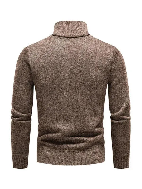 Drune | Patchwork Reißverschluss Männer Rollkragenpullover
