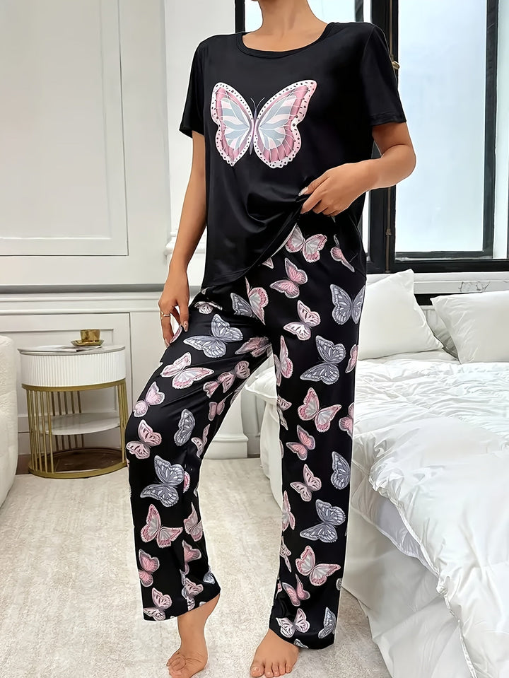 Drune | Legende Schmetterling Druck Nachtwäsche Set