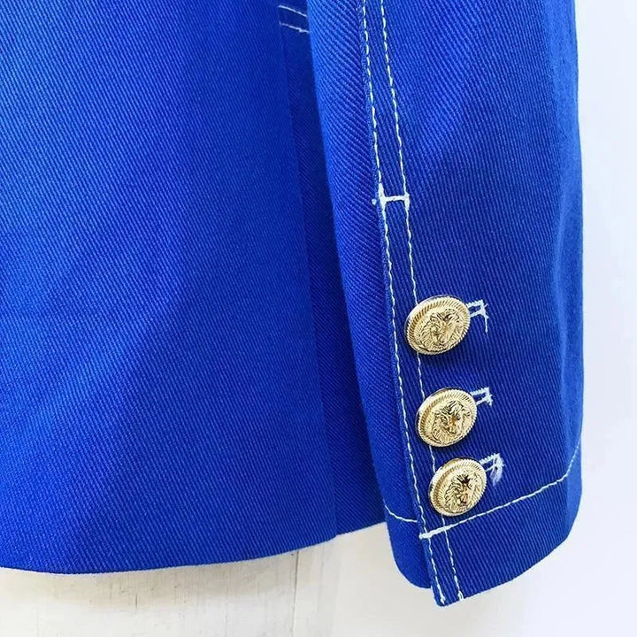 Drune | Gestepptes Denim-Blazer für Damen - Lässig - Unifarben