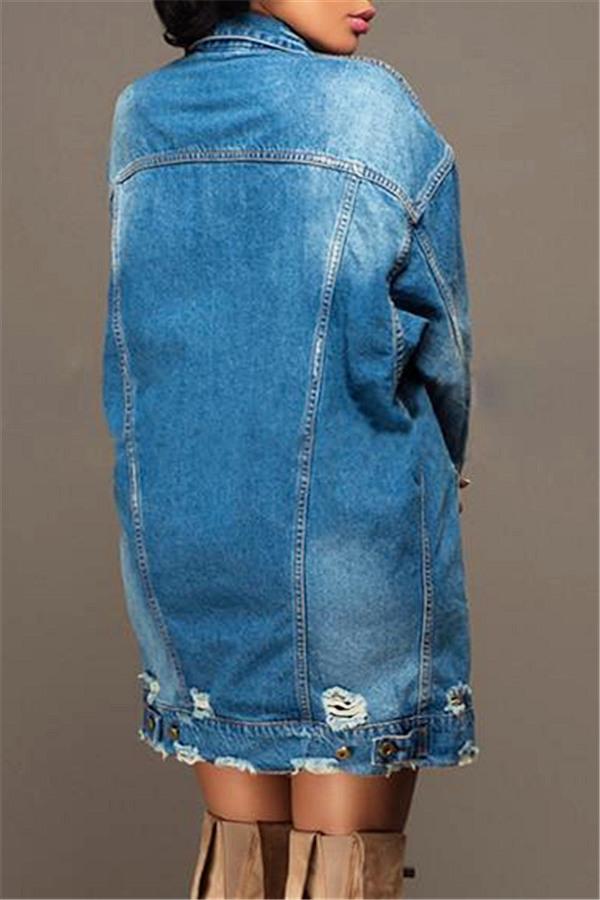 Drune | Ausgefranste Denimjacke