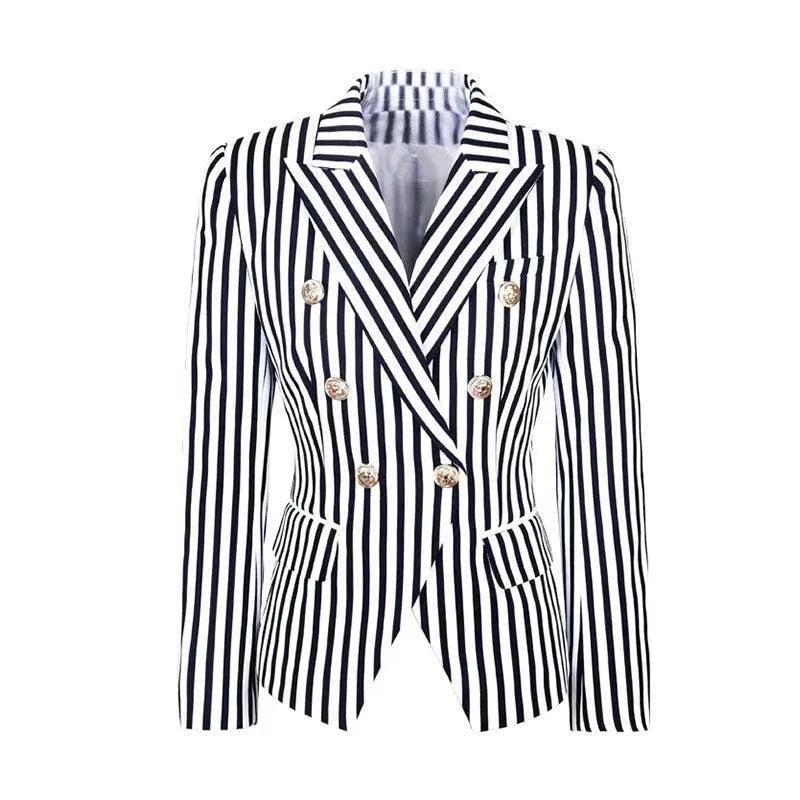 Drune | Gestreifter Blazer Damen - Lässig - Gestreift-Pinstripe