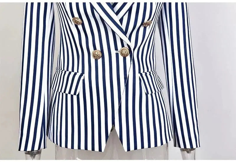 Drune | Gestreifter Blazer Damen - Lässig - Gestreift-Pinstripe