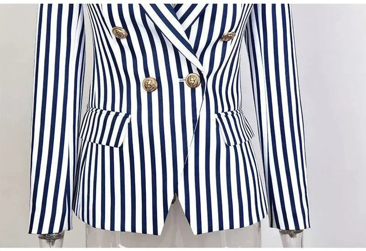 Drune | Gestreifter Blazer Damen - Lässig - Gestreift-Pinstripe