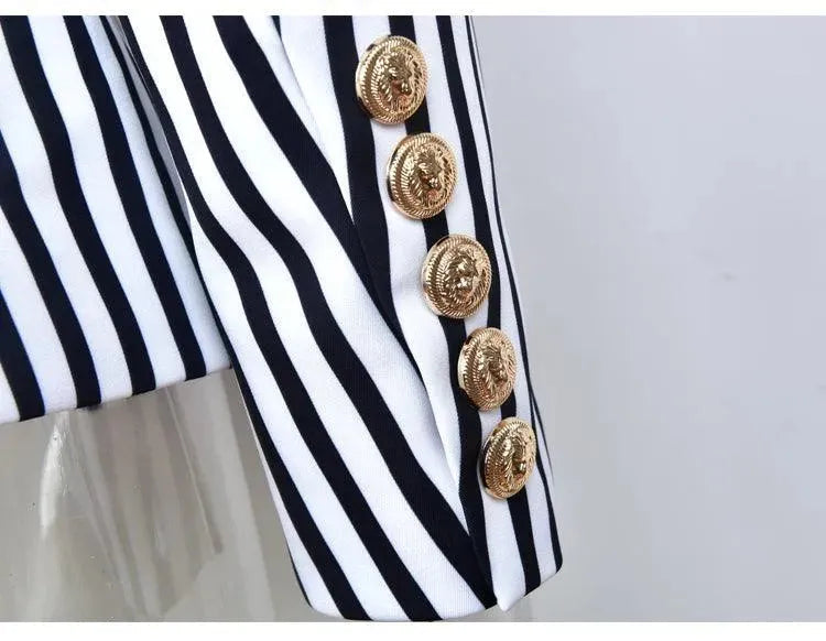 Drune | Gestreifter Blazer Damen - Lässig - Gestreift-Pinstripe