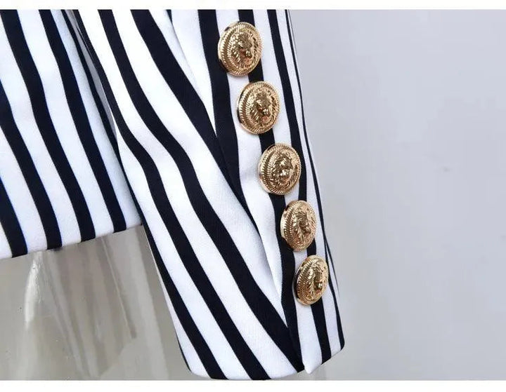 Drune | Gestreifter Blazer Damen - Lässig - Gestreift-Pinstripe