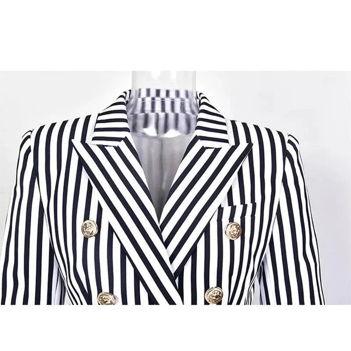 Drune | Gestreifter Blazer Damen - Lässig - Gestreift-Pinstripe