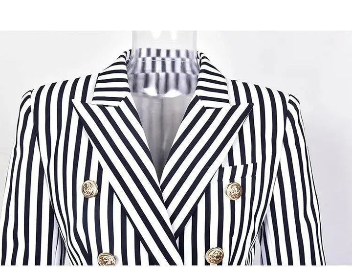 Drune | Gestreifter Blazer Damen - Lässig - Gestreift-Pinstripe