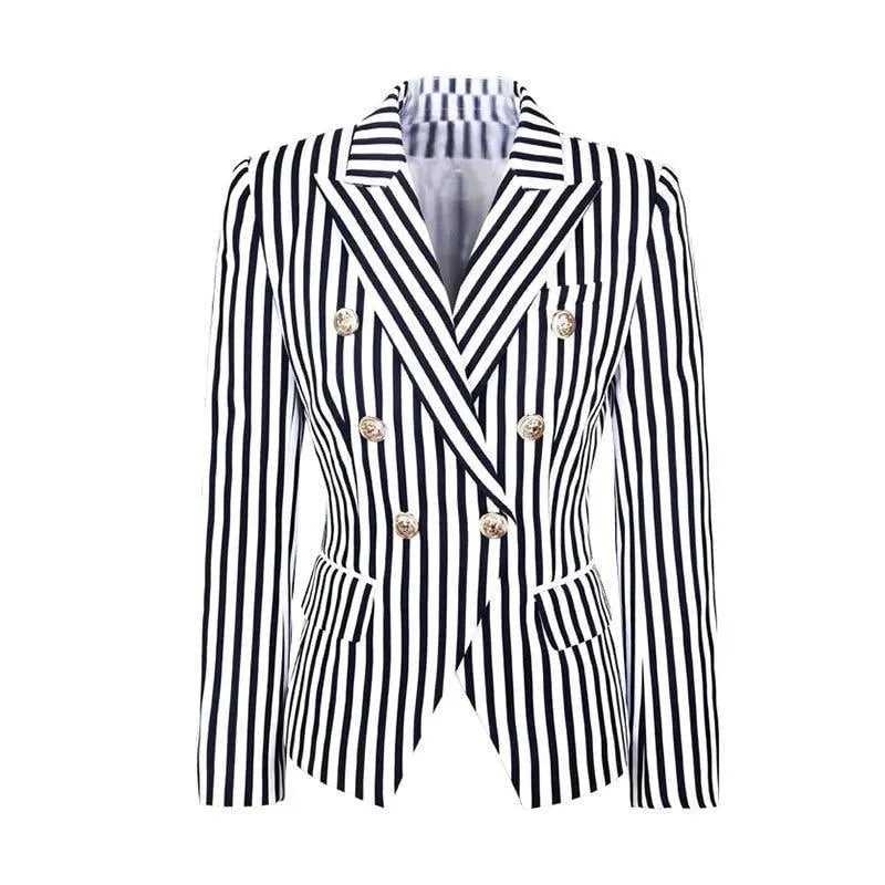 Drune | Gestreifter Blazer Damen - Lässig - Gestreift-Pinstripe