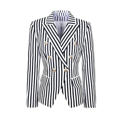 Drune | Gestreifter Blazer Damen - Lässig - Gestreift-Pinstripe
