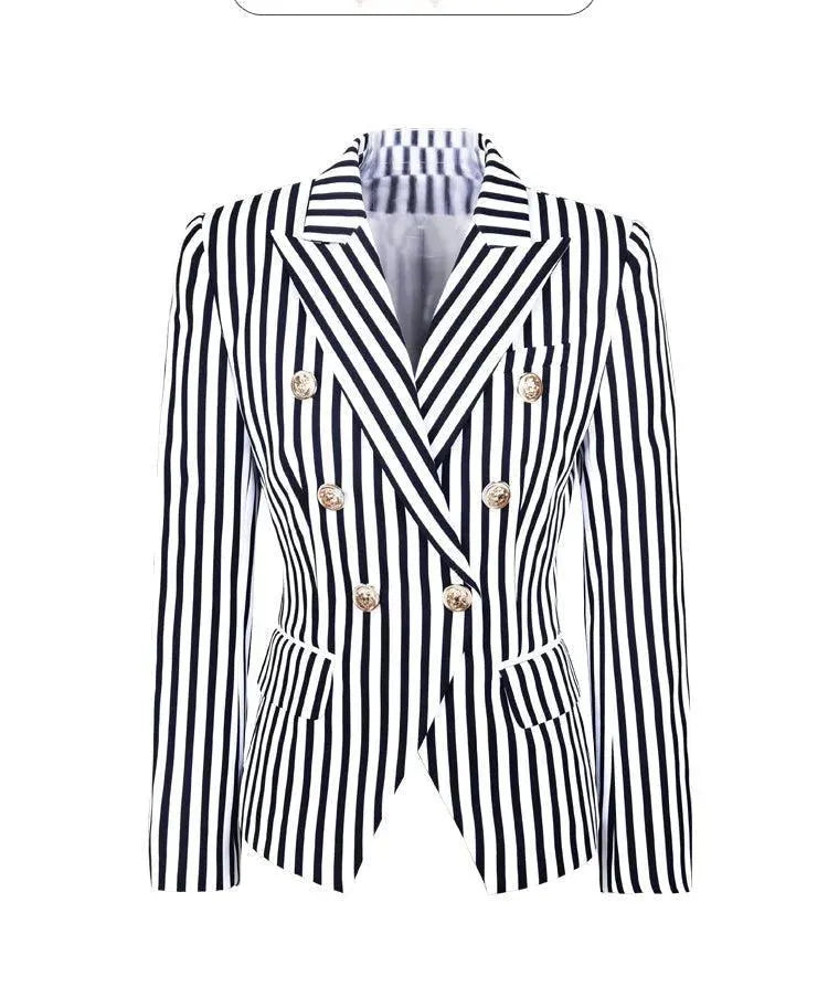 Drune | Gestreifter Blazer Damen - Lässig - Gestreift-Pinstripe