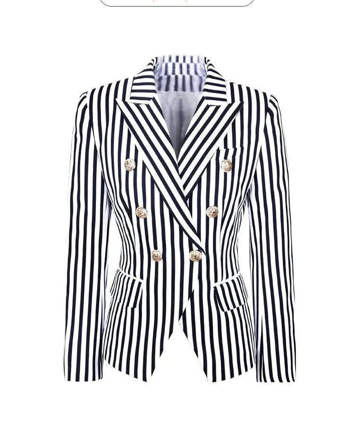 Drune | Gestreifter Blazer Damen - Lässig - Gestreift-Pinstripe