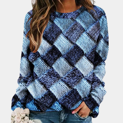 Drune | Stilvoller Bunter Damenpullover