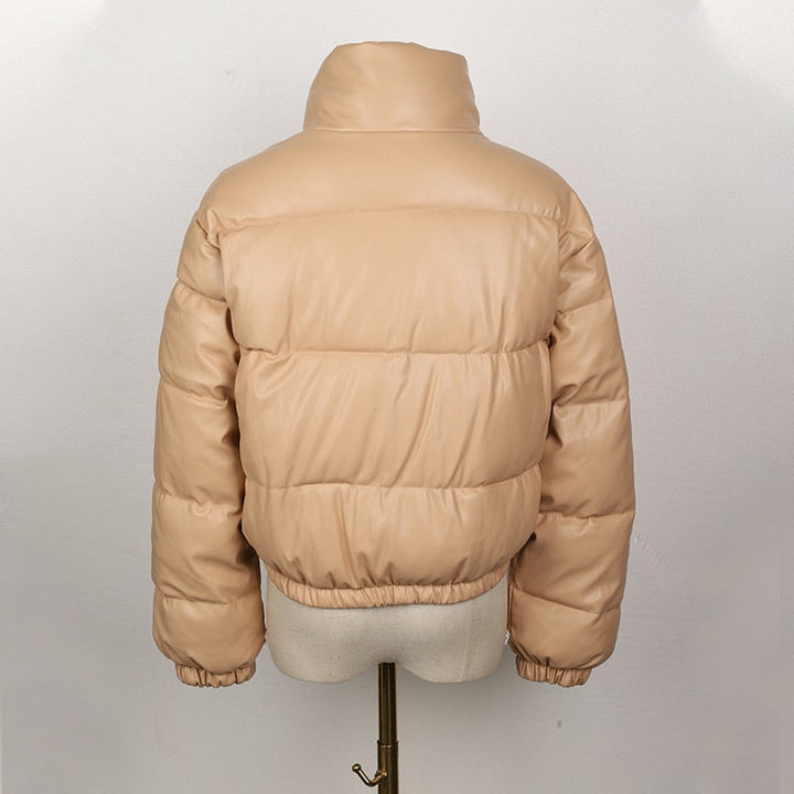Drune | Stilvolle Leder-Puffjacke für Damen - CoolJacket
