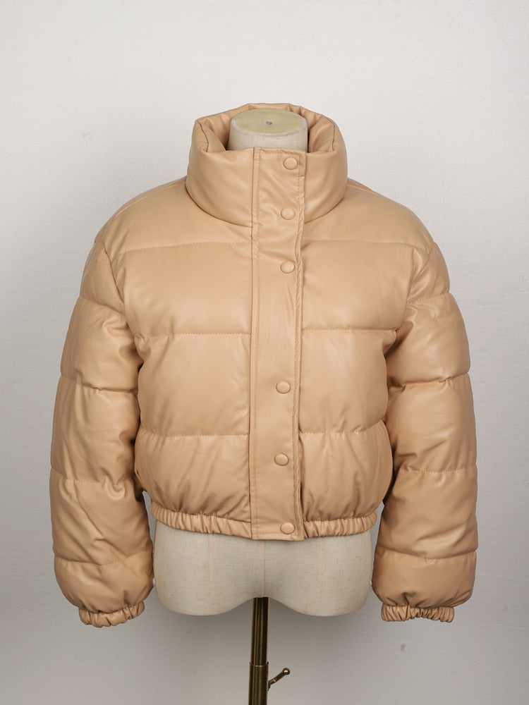 Drune | Stilvolle Leder-Puffjacke für Damen - CoolJacket