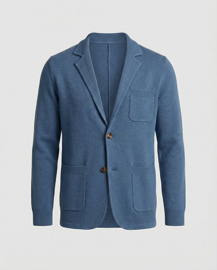 Drune | Stilvolles Herrenblazer mit lässigen Knopfpatch-Taschen und Kragen